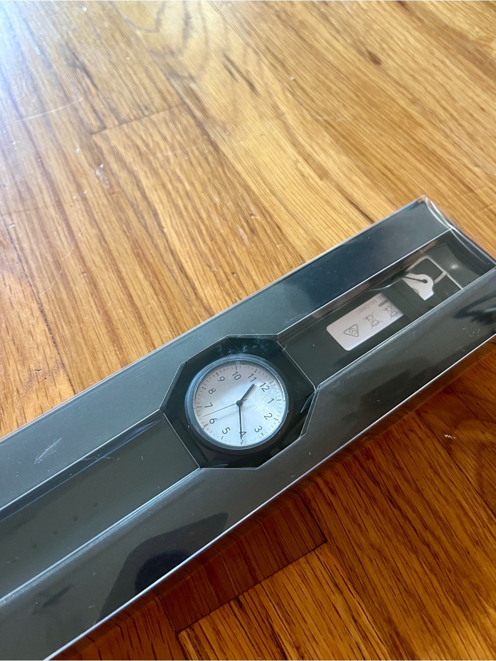 Muji Solar Wristwatch Black Leather New in Box